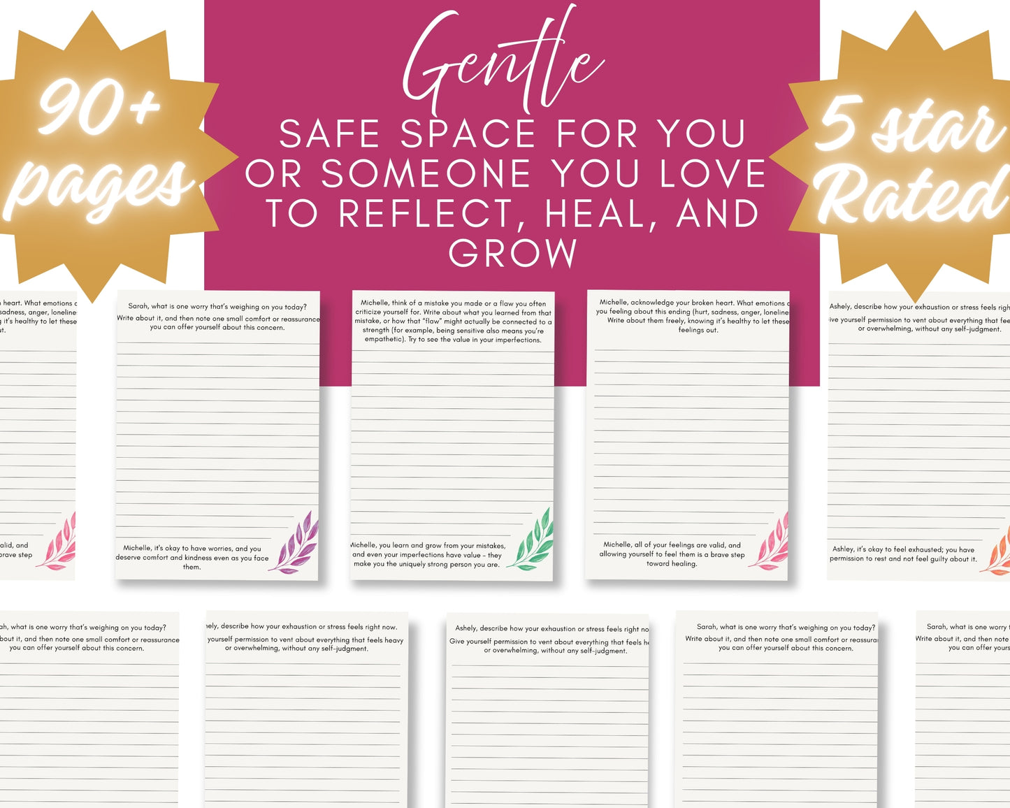 š Personalized Self-Care Journal for Tough Times ā Digital Download