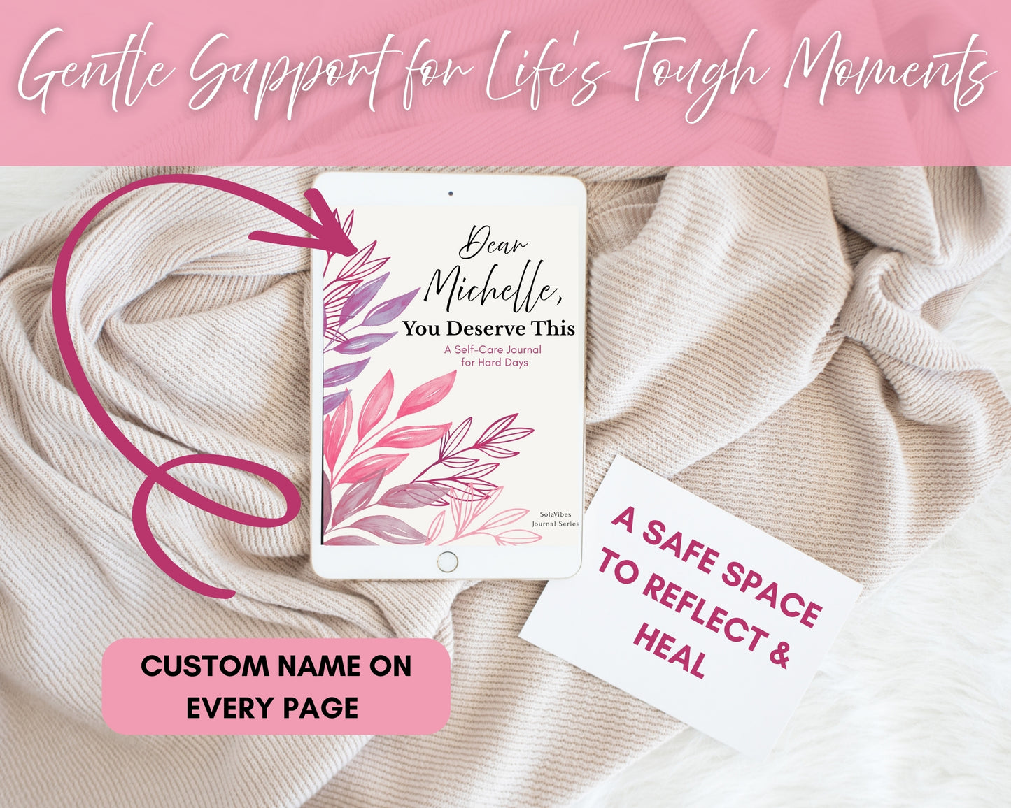 š Personalized Self-Care Journal for Tough Times ā Digital Download