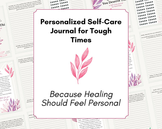 💛 Personalized Self-Care Journal for Tough Times – Digital Download