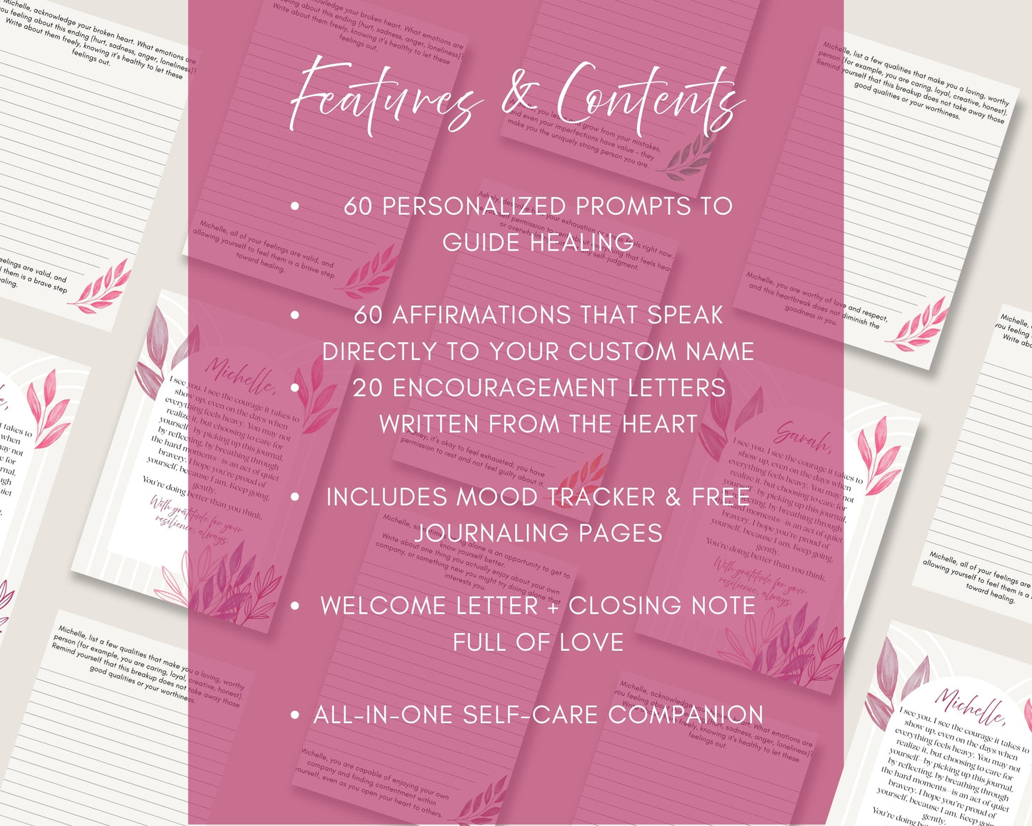 💛 Personalized Self-Care Journal for Tough Times – Digital Download