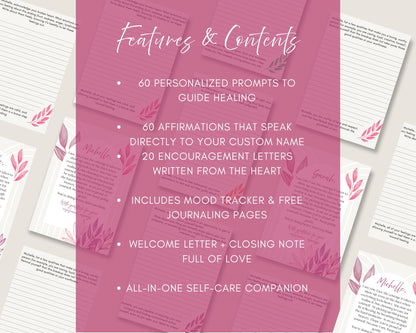 💛 Personalized Self-Care Journal for Tough Times – Digital Download