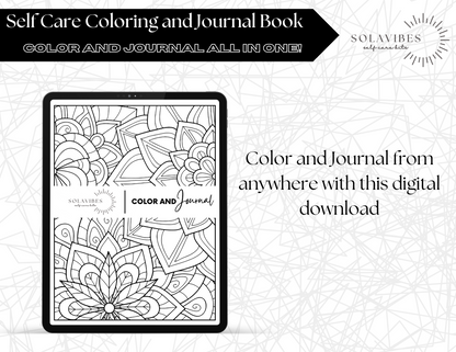 🎨 Self Care Color & Journal – Digital Download