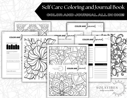 🎨 Self Care Color & Journal – Digital Download
